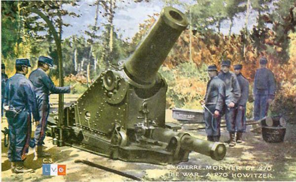 Французские мортиры Первой мировой войны: 220, 270 и 280-мм